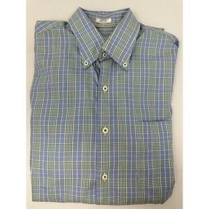 Peter Millar Shirt Mens Size Medium Check Long Sleeve Button Up